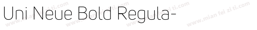Uni Neue Bold Regula字体转换